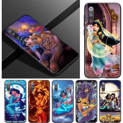 Princess jasmine For Xiaomi Mi 11i 11 10T 10 9T 9 A3 8 Lite CC9 SE Note10 Lite Ultra Pro Black Soft Phone Case