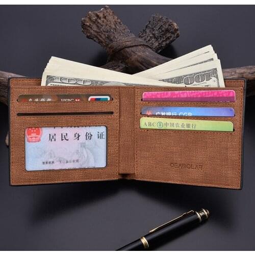 Luxury PU Leather Wallets Fashion Short Bifold Men Wallet Casual Fold Wallet Men With Coin Pocket Purse Male Wallets