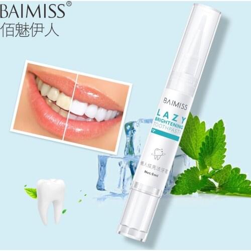 BAIMISS Teeth Whitening Pen Toothpaste Toothbrush Serum Cleansing Dental Tools Essence Gel Oral Hygiene Remove Plaque Stains 5ml