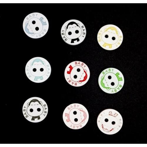 SHINE Brand 50PCs Resin Sewing Button Scrapbooking Round Baby 2 Holes Mixed Costura Botones bottoni botoes JS9017 12mm