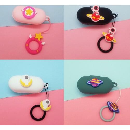 Cute Silicone Case Cover Earphone Pouch Dust-proof Protective for Haylou GT1 Protector Case With Finger Strap