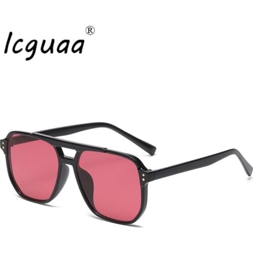 Black Square Unisex Sunglasses Oversized Women Big Frame Double Bridge Frames Mirror Gafas Oculos Gradient Shades Sunglasses