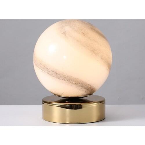 Nordic LED table lamp planet creative personality living room lamp glass warm Xin bedroom bedside table lamp