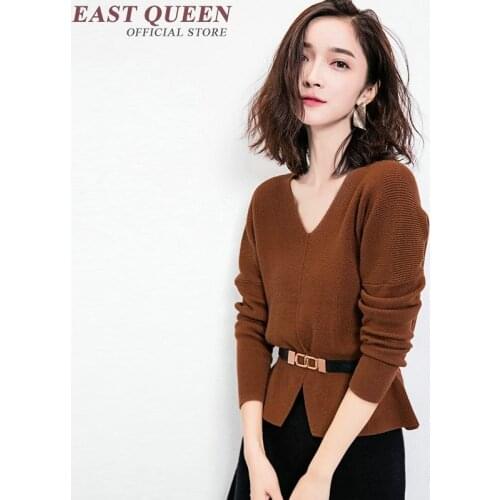 Women sweaters and pullovers bodycon slim fitting womens sweaters 2018 v-neck winter women sweater 2018 DD130 C