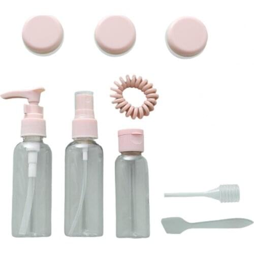 10Pcs Cosmetic Dispenser Bottles Pump Bottles Leak Proof PET Makeup Liquid Empty Container Spray Face Cream Lotion Bottle set