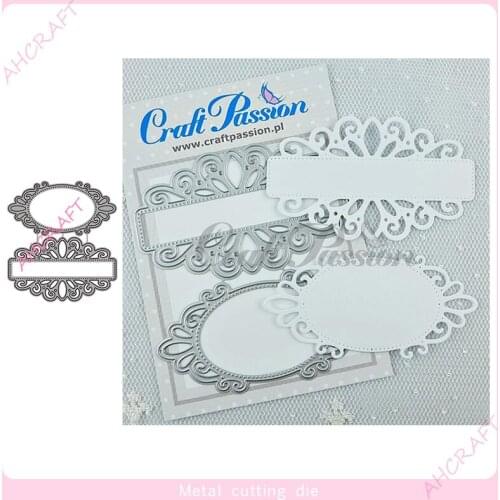 2PCS Lace Frame Metal Cutting Dies for DIY Scrapbooking Photo Album Decorative Embossing Paper Card Crafts Die 2021