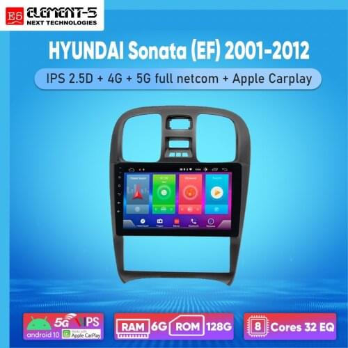 ELEMENT-5 9" 2G+32G Android 10 4G WIFI RDS DSP Car Radio For HYUNDAI Sonata (EF) 2001-2012 Navigation GPS