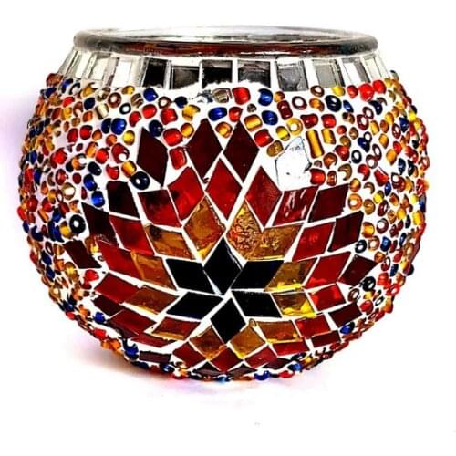 Giftland Glass Mosaic candle Holder candle and candlestick свеча и подсвечник vela y candelero