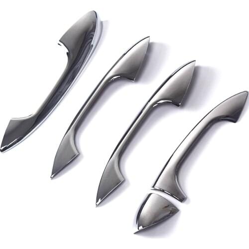 Chrome Carbon Fiber Door Handle Cover For Mercedes Benz C Class W205 GLC X253 E Class W213 LHD Car Styling Accessories Stickers