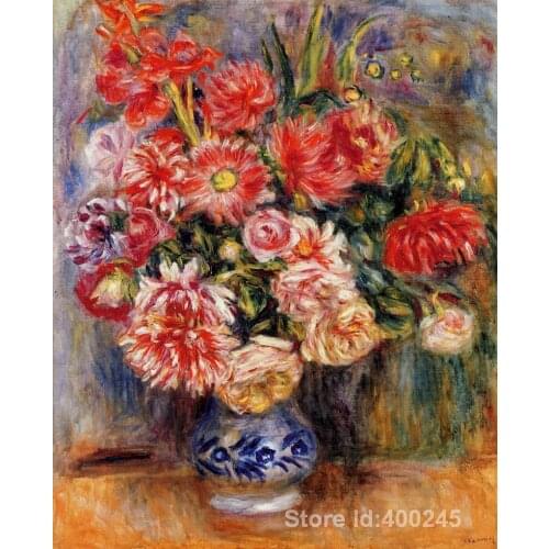 Office wall art Bouquet by Pierre Auguste Renoir decor paintings Hand painted High quality