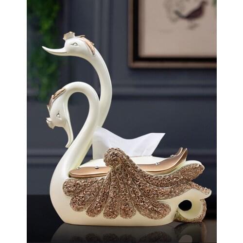 Swan Tissue Box Living Room Decoration Home Decoration Coffee Table Desktop Bedroom Living Room Dining Room Storage Box