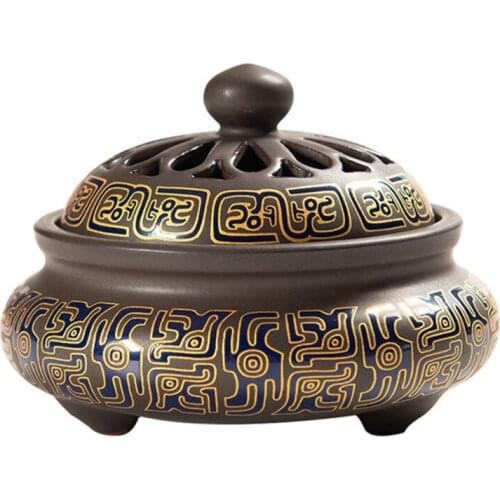 Creative Colored Enamel Incense Burner Ceramics Home Indoor Sandalwood Coil Plate Aroma Burner Home Decor Art Crafts Ornaments