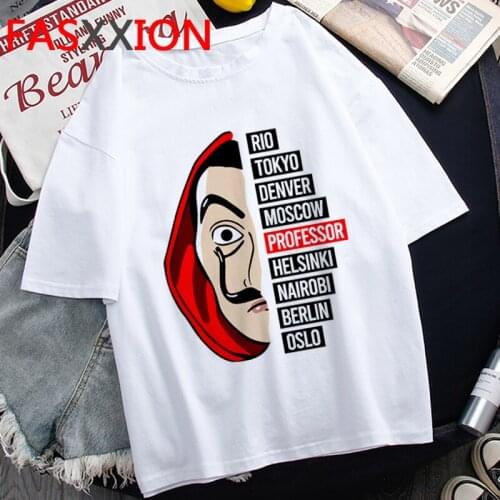 La Casa De Papel Money Heist the House of Paper Bella Ciao top tees tshirt women plus size harajuku t-shirt ulzzang harajuku