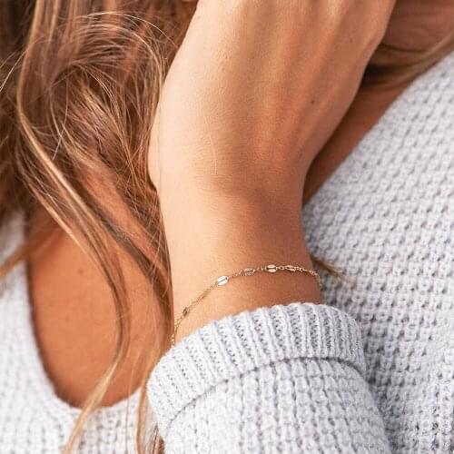 2020 Hot Deal Simple 316L Stainless Steel Bracelet Jewelry Lip Chain Bracelet for Women Anniversary Party Gift