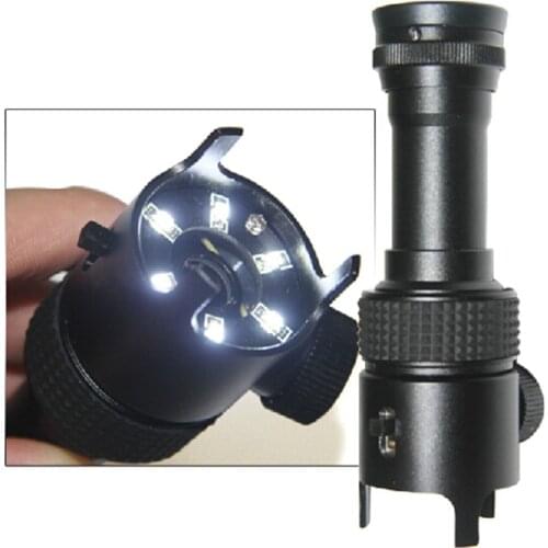 50X LED Illuminated Magnifier Pocket Microscope Loupe Emerald Jade Identification with Lamps Measuring Scale Graticule 0.05mm