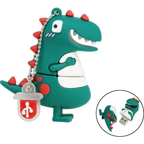 Memory Stick Dinosaur Monster Cute Pen drive 128GB 32GB 64GB 256GB 8 4 16 gb Pendrive USB key Flash drive mini gift U Disk 32 G