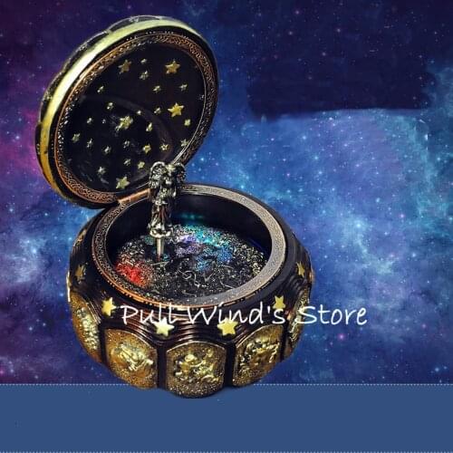 Fantasy Constellation With light Music Box Fantasy Star Resin Rotation Music Box Beautiful birthday gift holiday gift