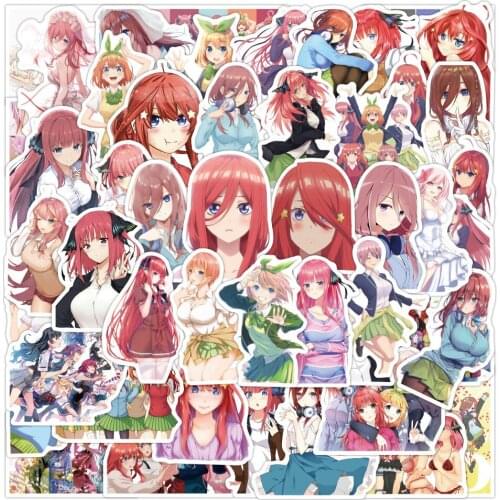 The Quintessential Quintuplets Cosplay Stickers Graffiti For Laptop Luggage Bike Car Skateboard Guitar Waterproof Decal Toys
