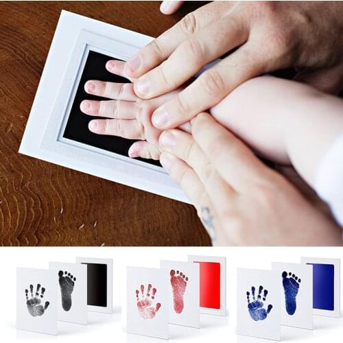Non-Toxic Newborn Baby Handprint Footprint Imprint Kit Child Footprint Ink Pad Kids Souvenirs Gift Baby Care Accessories