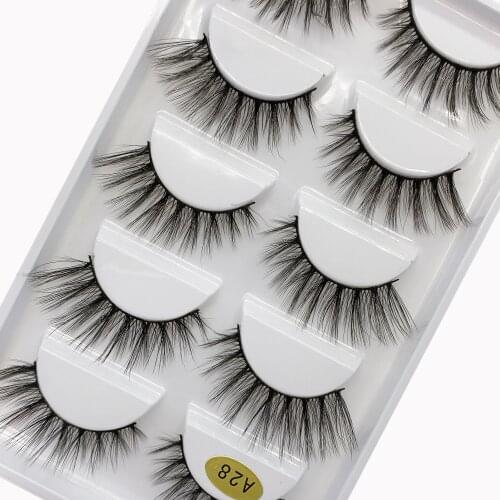 5pairs 3D Mink Lashes Natural False Eyelashes Dramatic Volume Fake Lashes Makeup Eyelash Extension Mink Eyelashes maquiagem