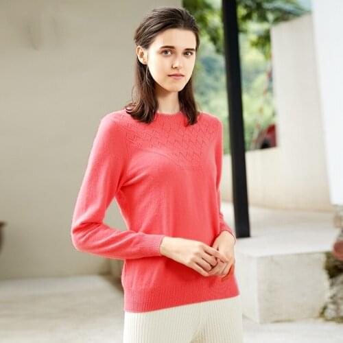 ZHILI 2018 New Autumn Winter O-Neck Simple Pullover Cashmere Sweater