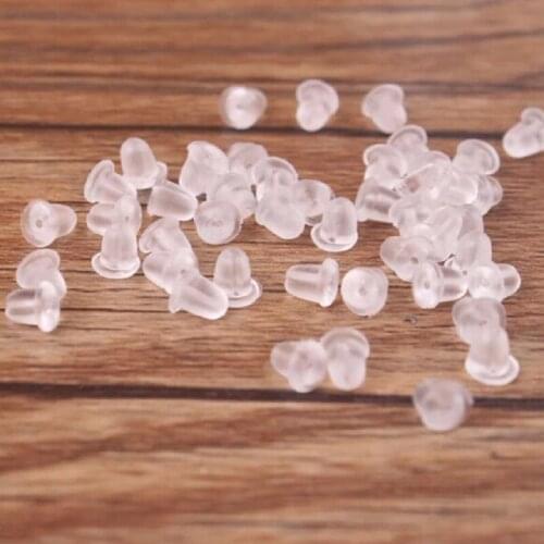 Lot earrings accessories bullet plastic ear plug / lock rings back