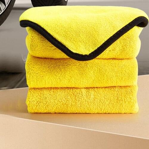 Car Wash Towel Car Cleaning Drying Cloth Hemming Kitchen Anti-Grease Cleaning Rags Efficient Super Absorbent Microfiber Cleaning