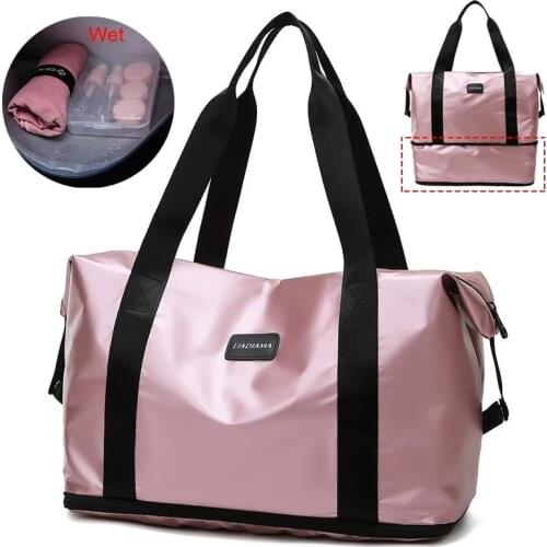 Expandable Wet Dry Bags for Women Fitness Yoga Handbag Sports Swim Blosa Anti-splash Luggage Duggle Leisure Travel Bag