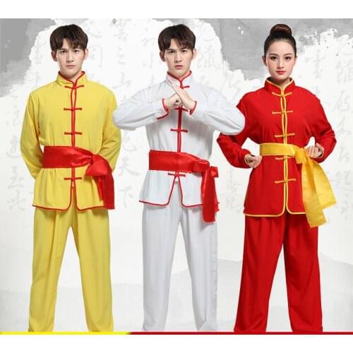 Traditional Chinese Clothing men women Wushu Tai Chi Uniform Shaolin Martial Arts Stage Performance Kung Fu Costumes