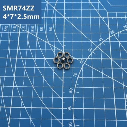 High quality 10pcs SMR74ZZ Bearing 4*7*2.5 mm Stainless Steel SMR74 ZZ deep groove Ball Bearings Shielded S674ZZ