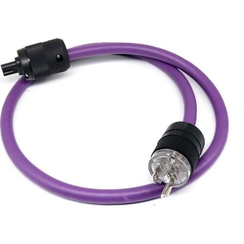 Yivosound Hi-End Hifi amplifier OFC Pure Copper US+ IEC 3 pin pins AC Female Male Sliver Plated Power Plug Power Cable