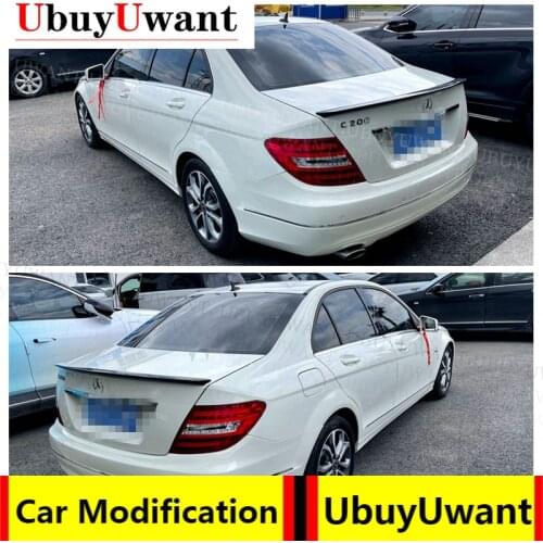 Rear Roof Lip Spoiler For W204 Spoiler Benz C-Class C180 C200 C300 ABS Car Rear Wing Spoiler 2008 2009 2010 2011 2012 2013 2014
