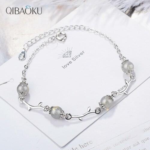 Natural Moonstone Strawberry Crystal Bracelet for Women Fashion Sweet Bracelets Jewelry Chain Bracelets Fine Gift