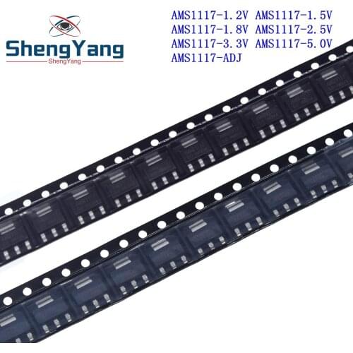 50PCS AMS1117 series AMS1117-3.3V AMS1117-ADJ AMS1117-1.8V AMS1117-1.2V AMS1117-5.0V AMS1117-2.5V AMS1117-3.3 AMS1117-5.0