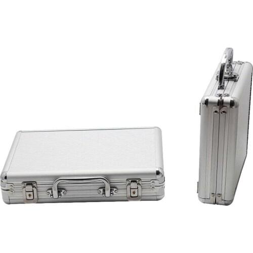 100pcs Poker Chip Set Aluminum Storage Case with Playing Cards and Dice Kit for Casino Entertainment Venues Game Club 63HC