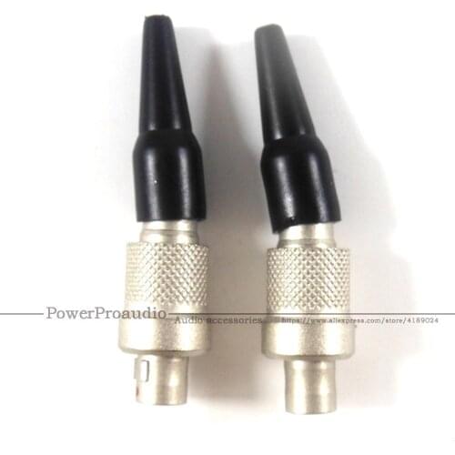 2PCS /LOT 3 Pin Stereo Screw Lock Connector fits for Sennheiser 2000 3000 and 5000