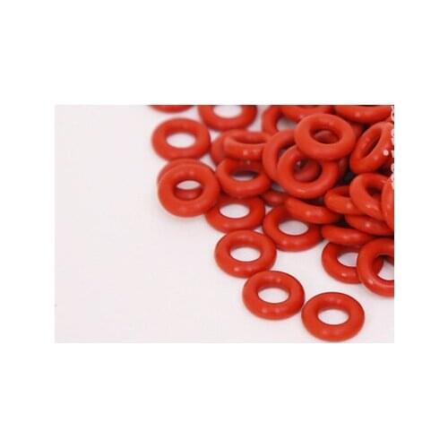 20pcs 2mm wire diameter red silicone O-ring outer waterproof insulation rubber band 47mm-54mm outer diameter