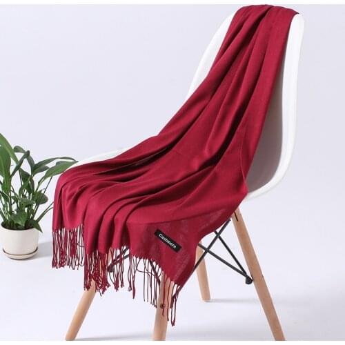 2020 brand women scarf fashion solid winter scarves cashmere shawls and wraps lady pashmina bandana soft long foulard femme