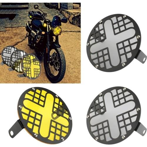 7inch Vintage Universal Headlamp Guards Grille Motorcycle Headlight Covers Racer Headlamp Fog Light Led Parts Covers