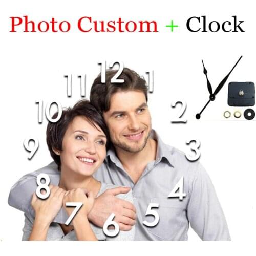 "Photo custom+clock" Diamond Painting Cross Stitch Kit Full Square/ Round 5D Picture Embroidery Private Personal Customization U