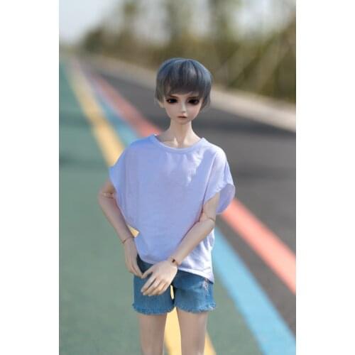 BJD baby clothes suitable for 1 / 3 1 / 4size white fashion loose sports short sleeve baby accessories