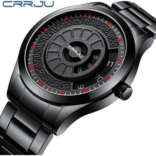 CRRJU New Creative Quartz Watch Men Business Stainless Waterproof Watches Top Brand Luxury Male Casual Sport Clock kol saati