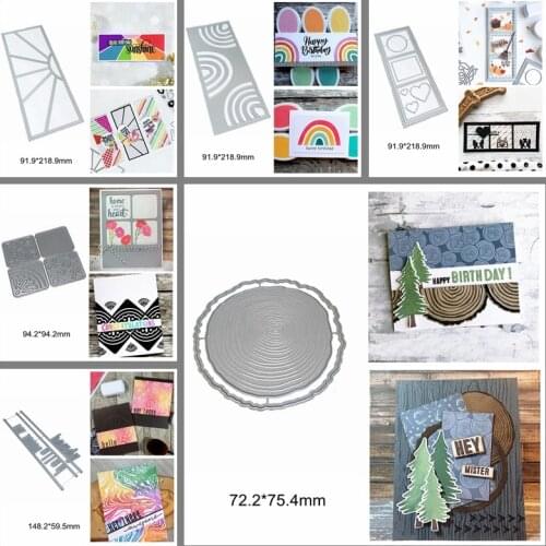 Flower Square Round Hello Letter Heart Words Alphabet Layered Metal Cutting Dies for Scrapbook Make Cards Album Photos Craft Diy