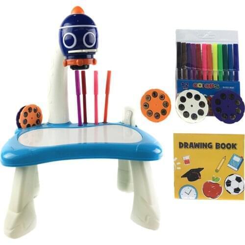 Montessori Newborn Baby Drawing Board Set Durable Beautiful Painting Projection Toys for Children Christmas Gift