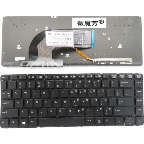 US Black New English keyboard FOR HP 430 G2 440 G1 440 445 G1 G2 640 645 Laptop Keyboard backlight