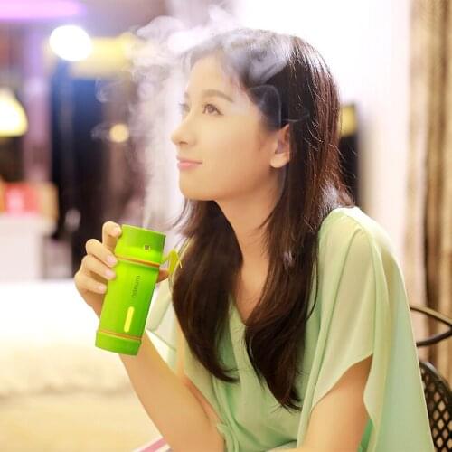 Creative Car Essential Oil Diffuser Mini Ultrasonic Bamboo Humidifier LED Light USB Aromatherapy Fogger Air Freshener