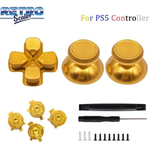 RetroScaler Replacement Metal Modification Buttons for Original PS5 Game Controller