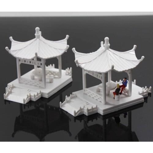 GY01 2 sets Pavilion Model Gloriette Chinese Construction Educational 1:100 1:75 1:150 model train ho scale railway modeling