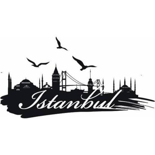 ISTANBUL Decal Wall Sticker Vinyl Stickers Decor Mural Art Living Room Home Decoration Landmark Skyline Wall Decal