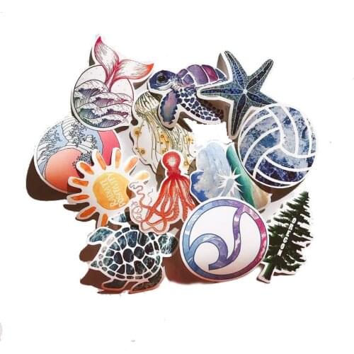 50PCS Outdoor Adventure Summer Surf Beach Stickers For Car Styling Motorcycle Phone Laptop Travel Luggage DIY TOY Sticker